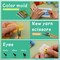 Needle Felting Kit, Wool Roving 20 Colors Set, Wool Felting Kit Felt Molds with Portable Storage Box for DIY Craft Home Decoration (Green Bag)